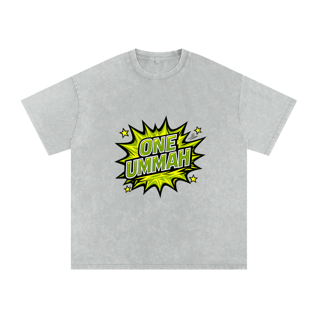 Snow Washed Oversized Cotton T-Shirt