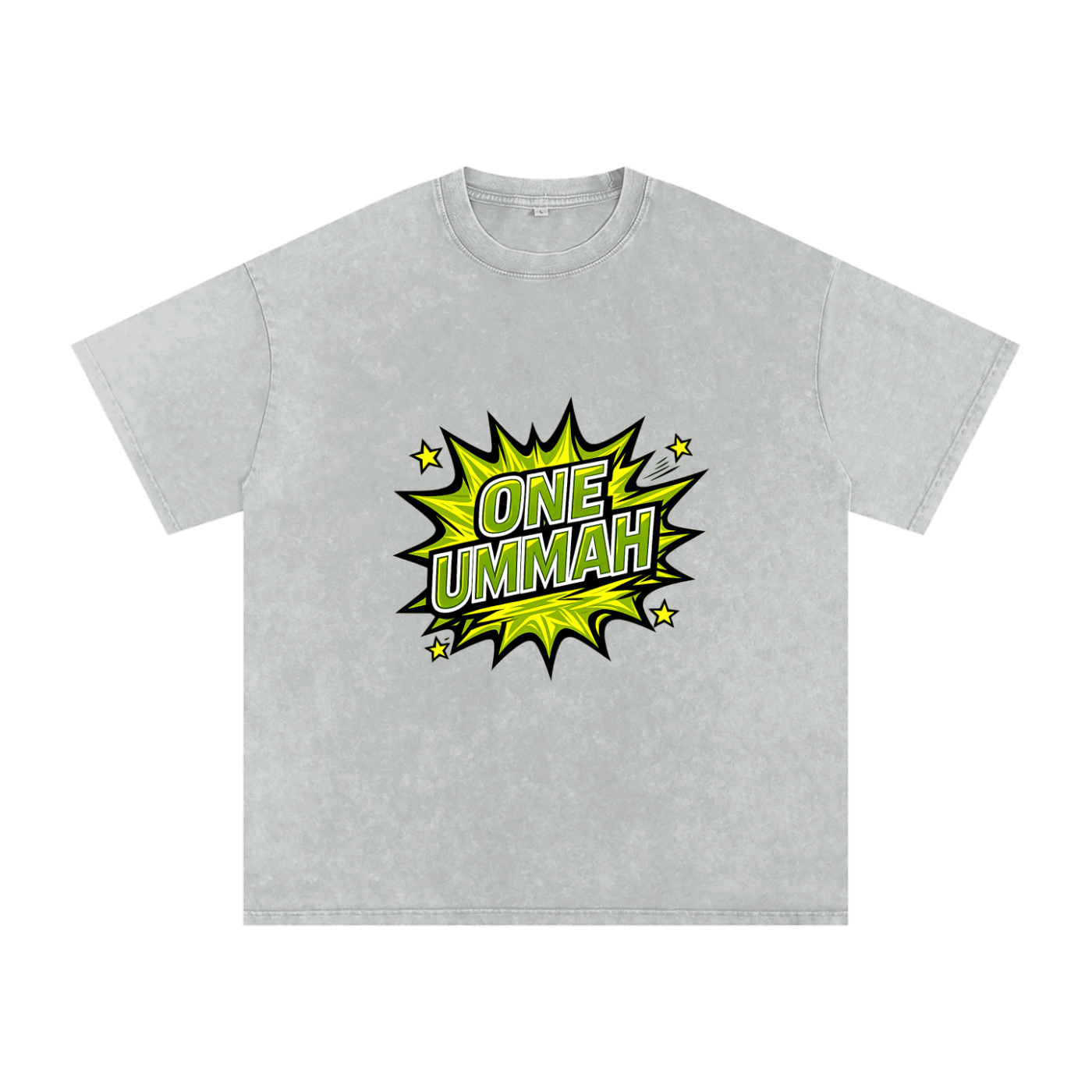 Snow Washed Oversized Cotton T-Shirt
