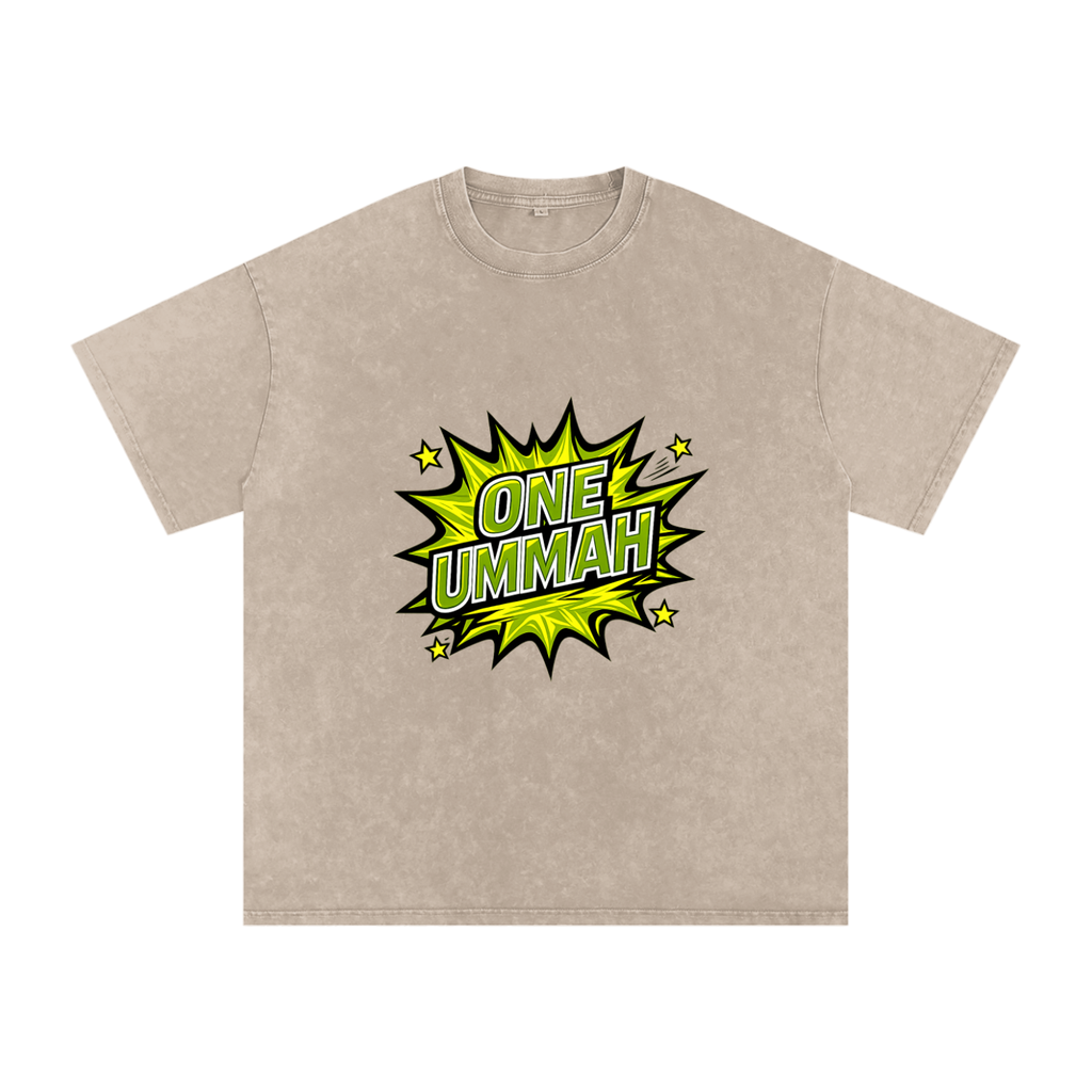 Snow Washed Oversized Cotton T-Shirt