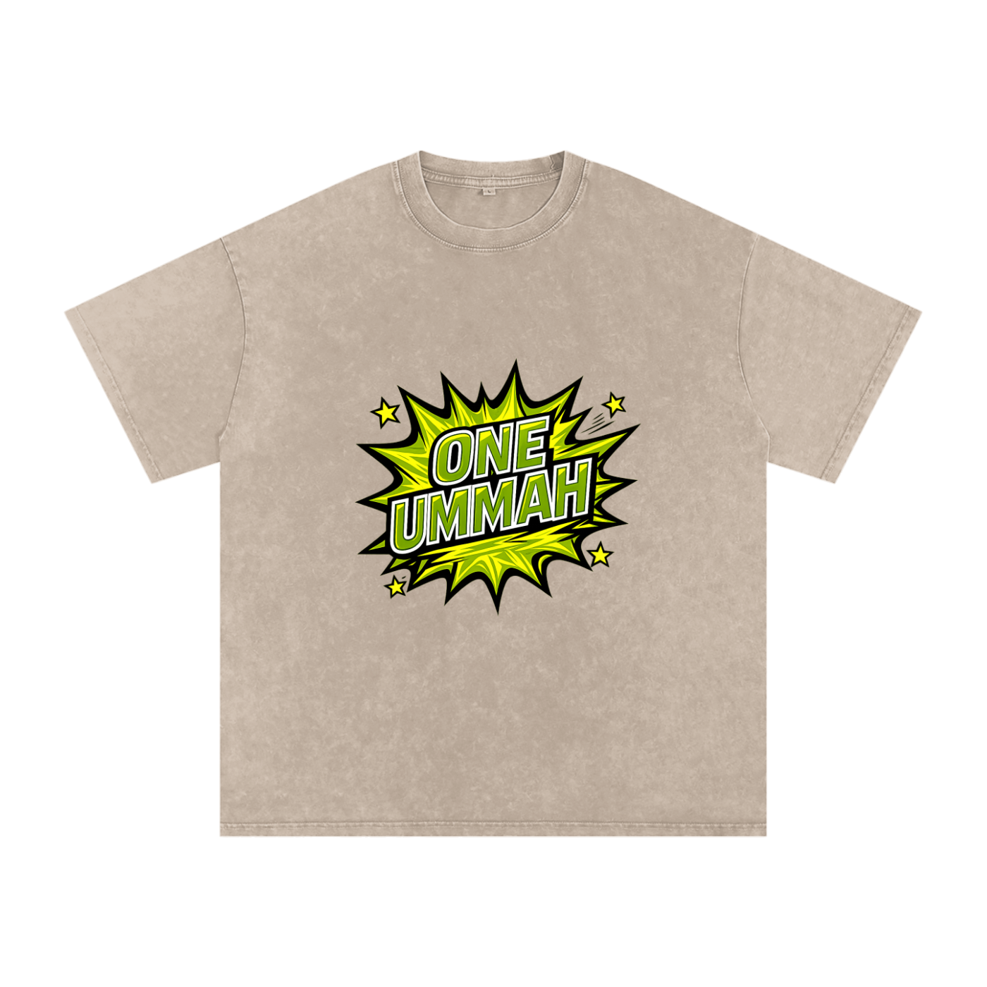 Snow Washed Oversized Cotton T-Shirt