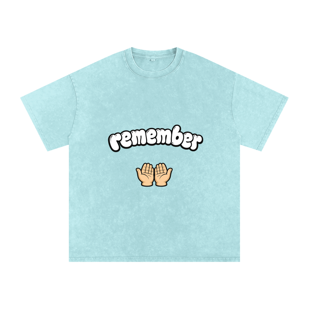 Snow Washed Oversized Cotton T-Shirt