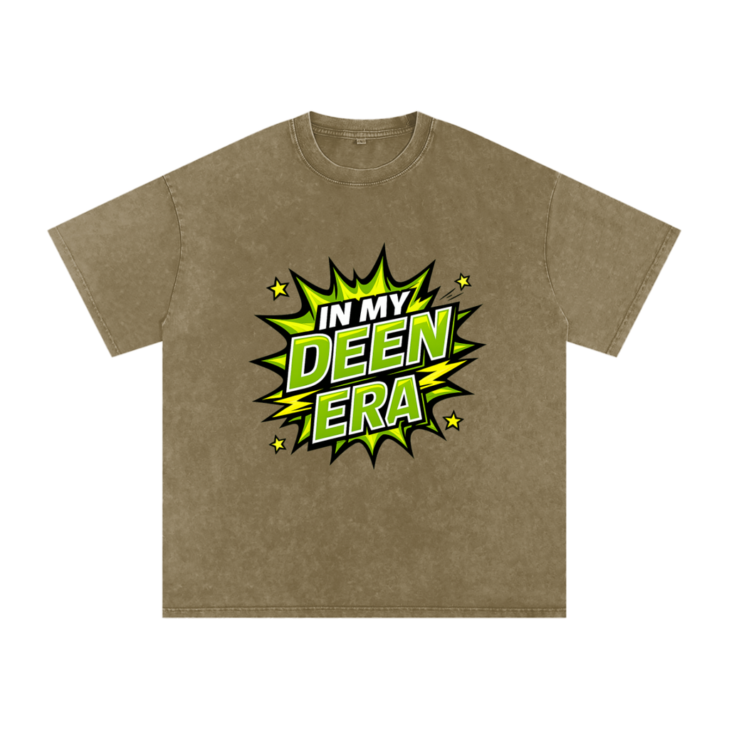 Snow Washed Oversized Cotton T-Shirt