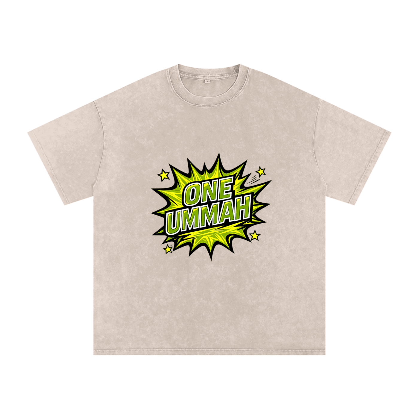 Snow Washed Oversized Cotton T-Shirt