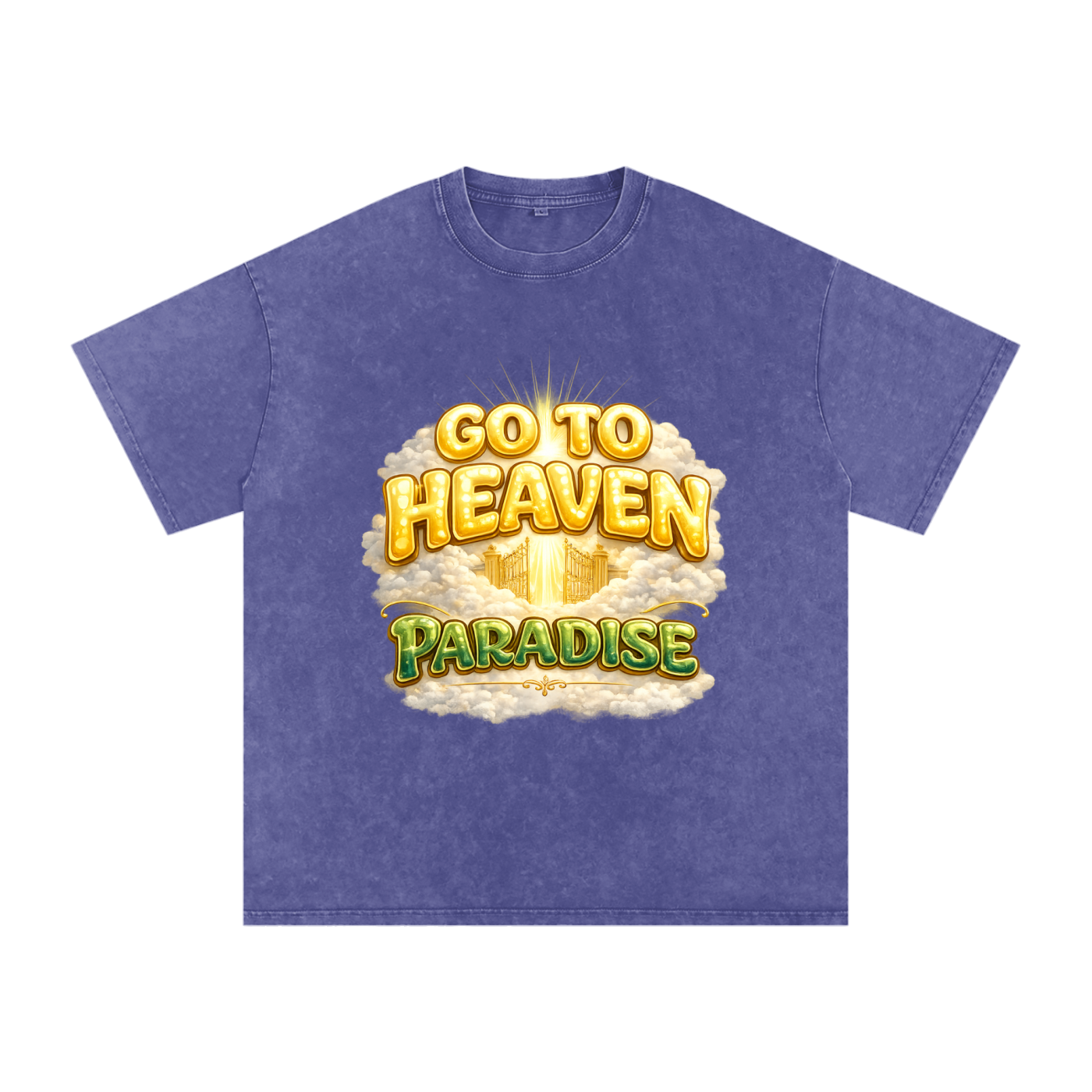 Snow Washed Oversized Cotton T-Shirt