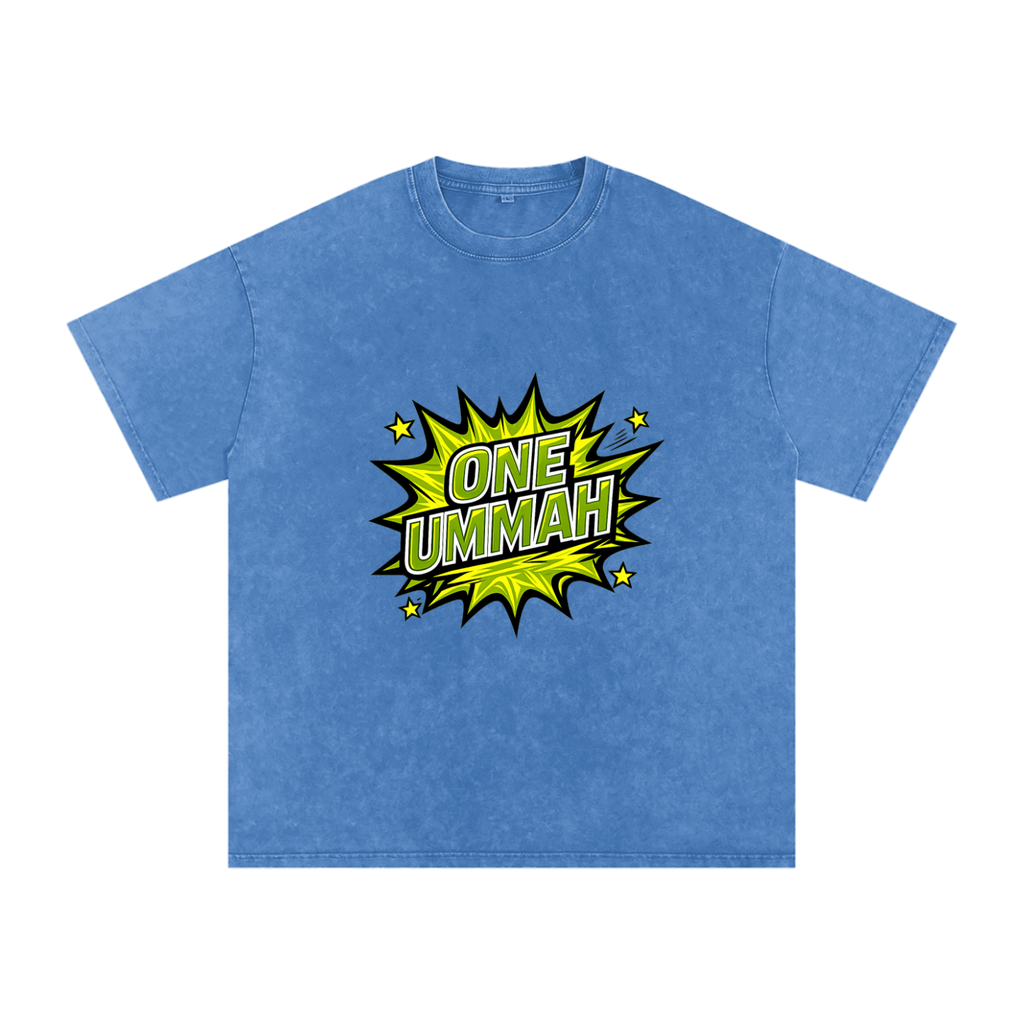 Snow Washed Oversized Cotton T-Shirt