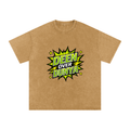 Snow Washed Oversized Cotton T-Shirt
