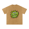 Snow Washed Oversized Cotton T-Shirt