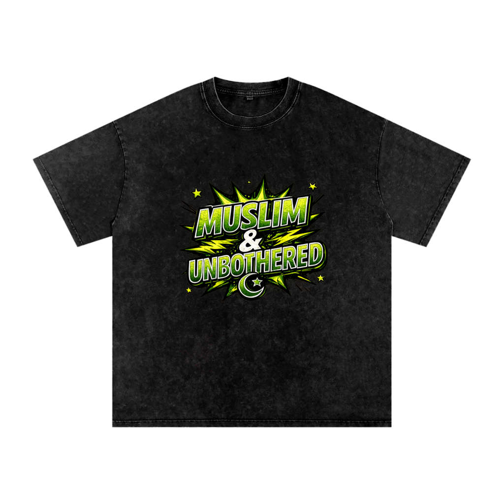 Snow Washed Oversized Cotton T-Shirt