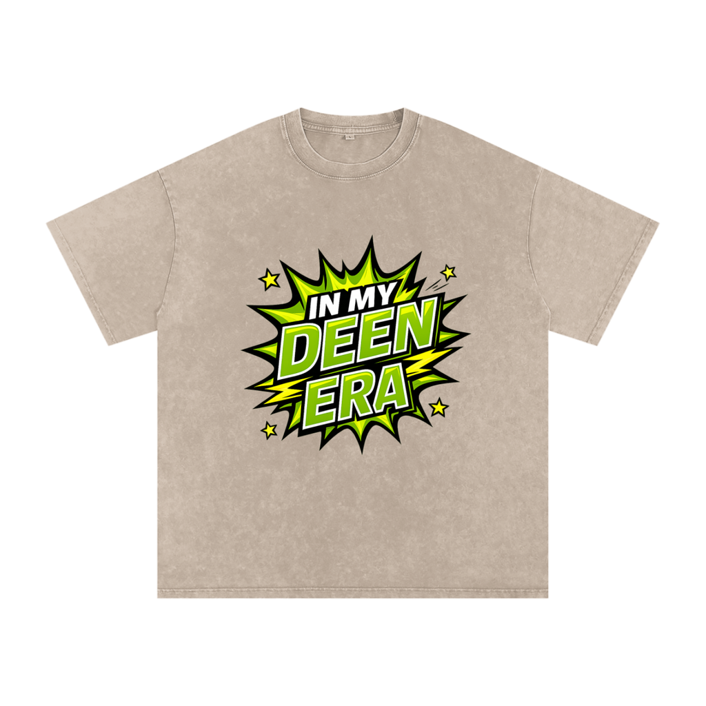 Snow Washed Oversized Cotton T-Shirt