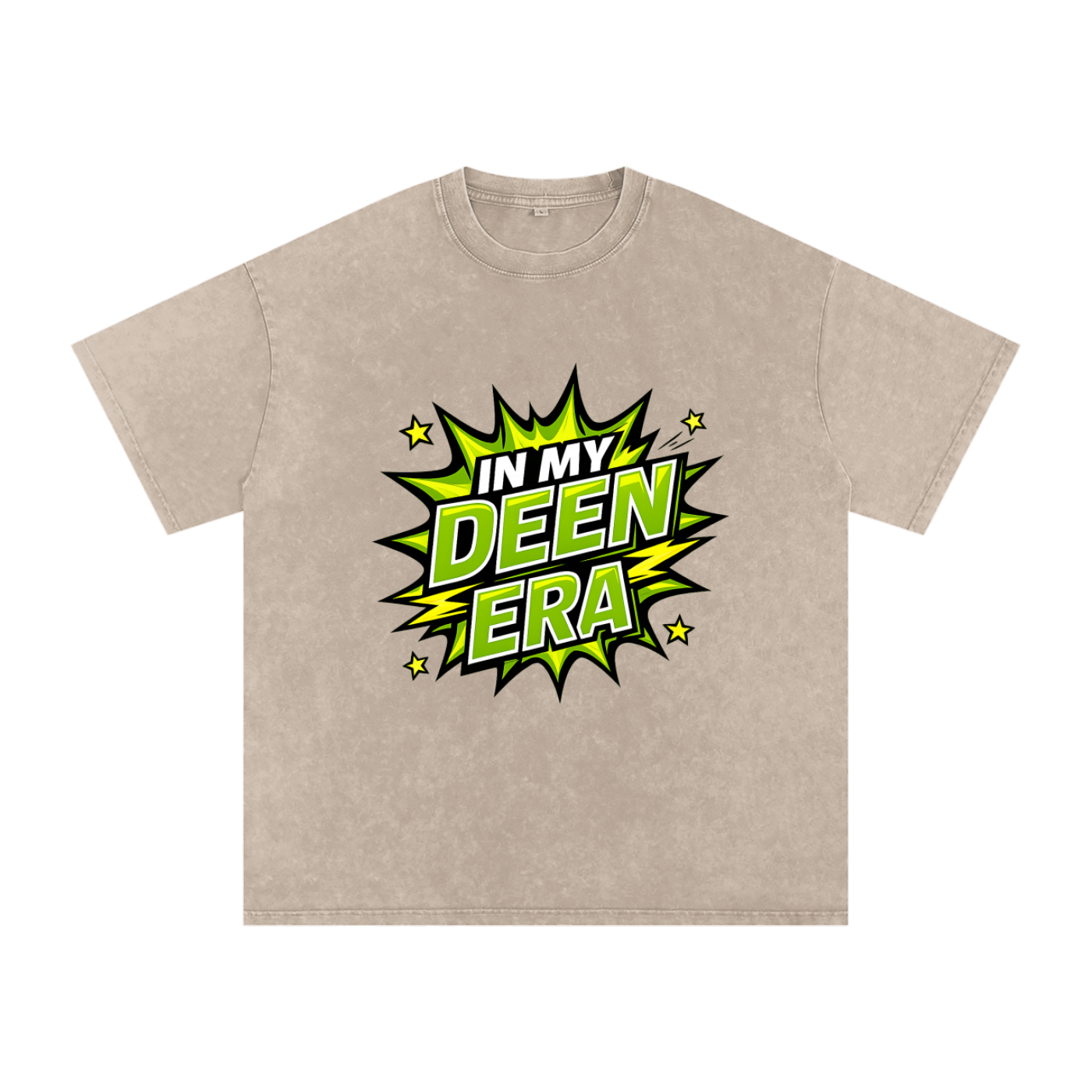 Snow Washed Oversized Cotton T-Shirt