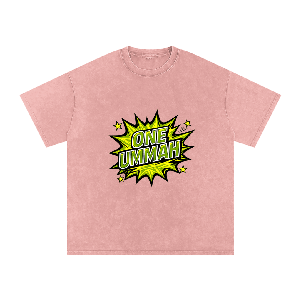 Snow Washed Oversized Cotton T-Shirt