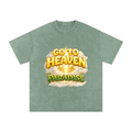 Snow Washed Oversized Cotton T-Shirt