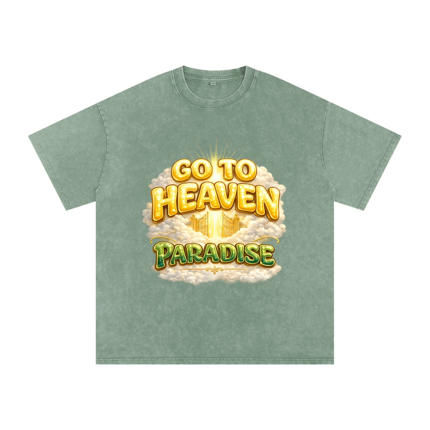 Snow Washed Oversized Cotton T-Shirt