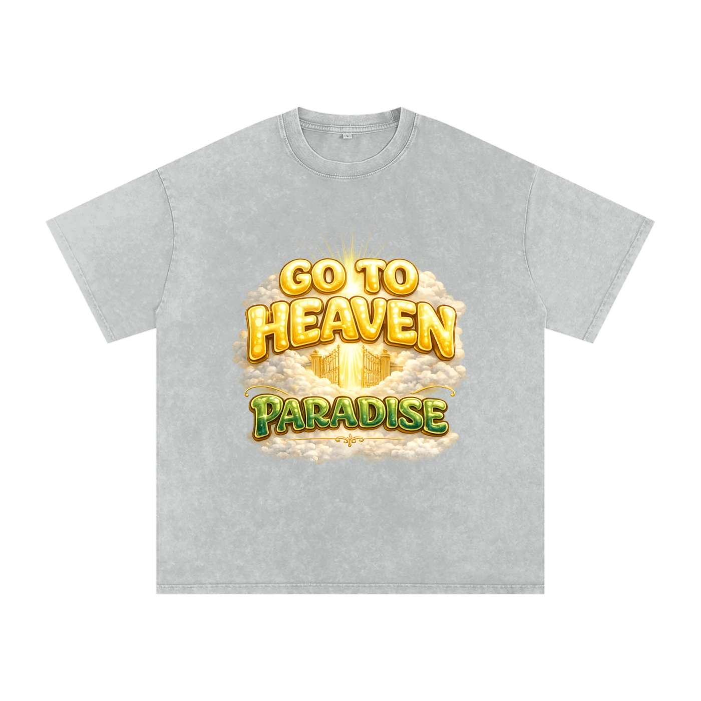Snow Washed Oversized Cotton T-Shirt
