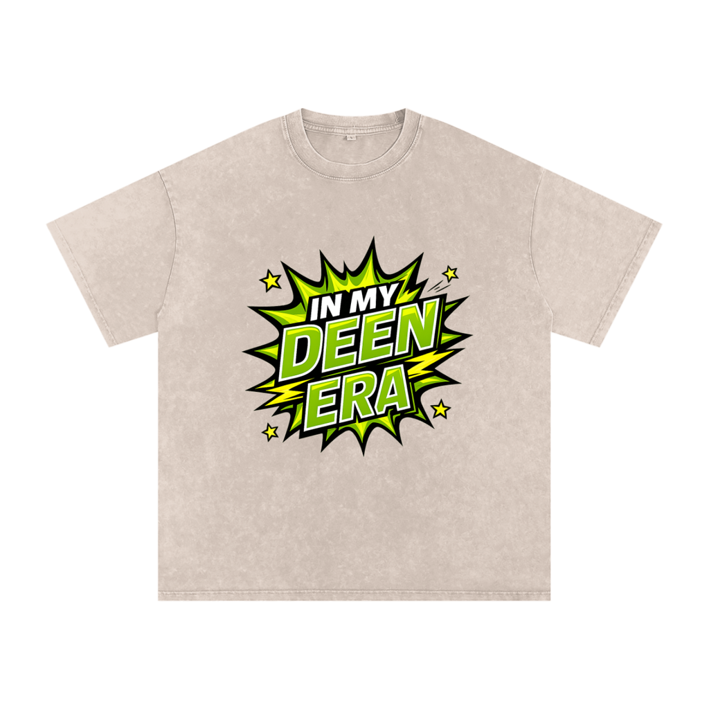 Snow Washed Oversized Cotton T-Shirt
