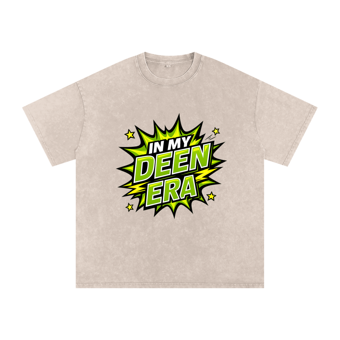 Snow Washed Oversized Cotton T-Shirt