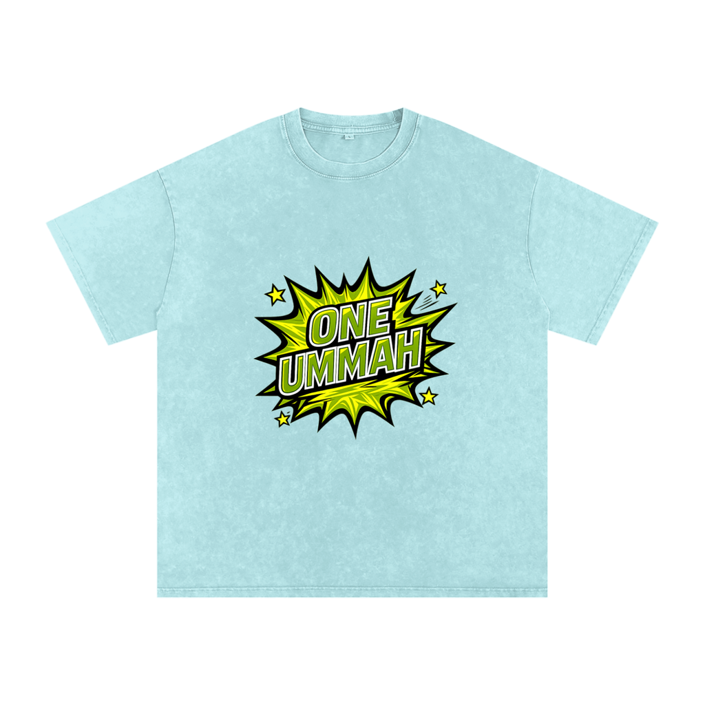 Snow Washed Oversized Cotton T-Shirt