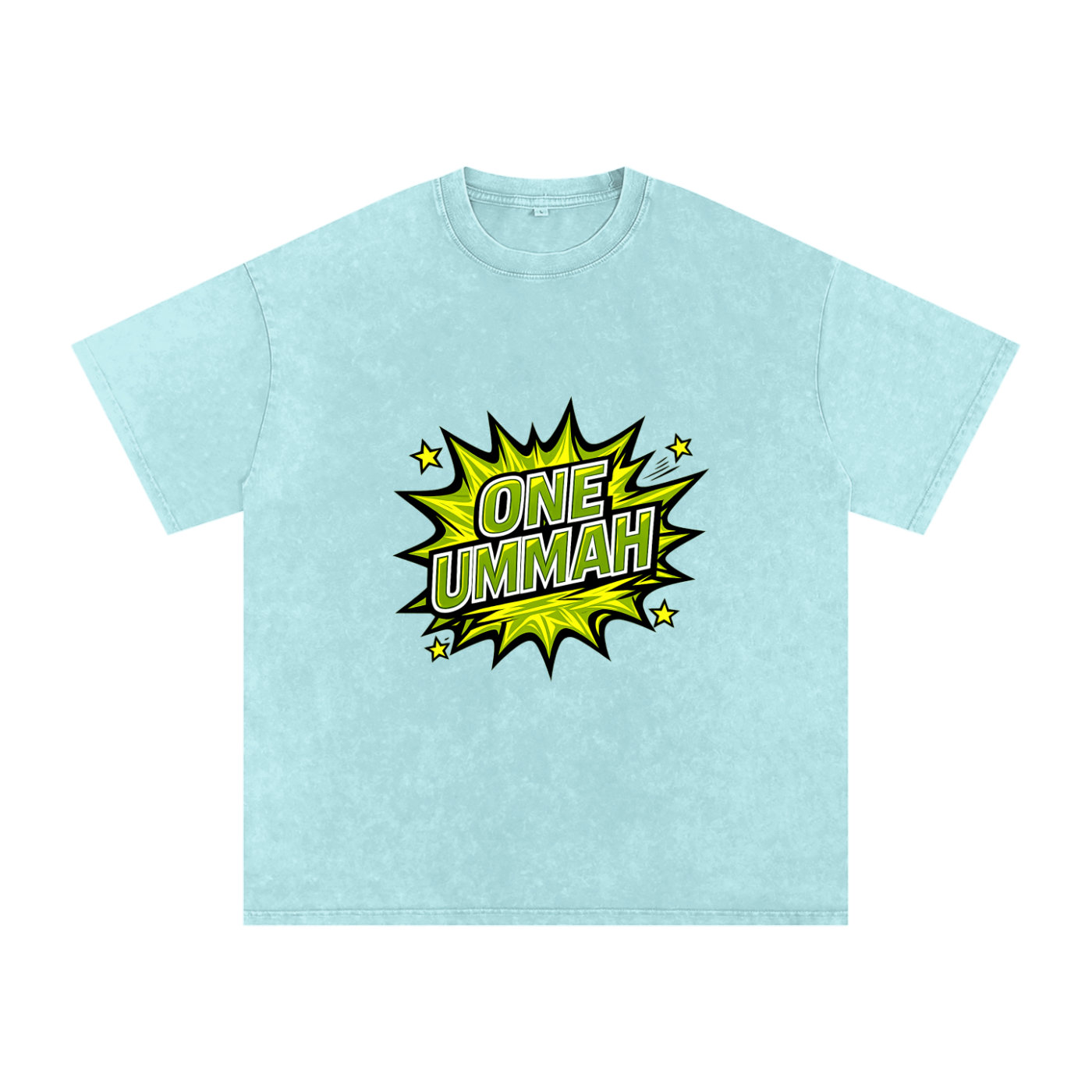 Snow Washed Oversized Cotton T-Shirt