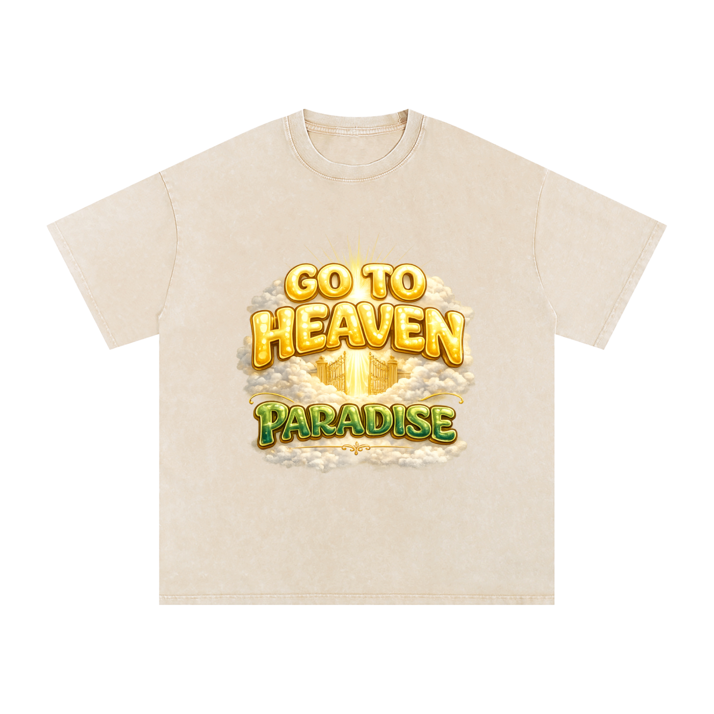 Snow Washed Oversized Cotton T-Shirt