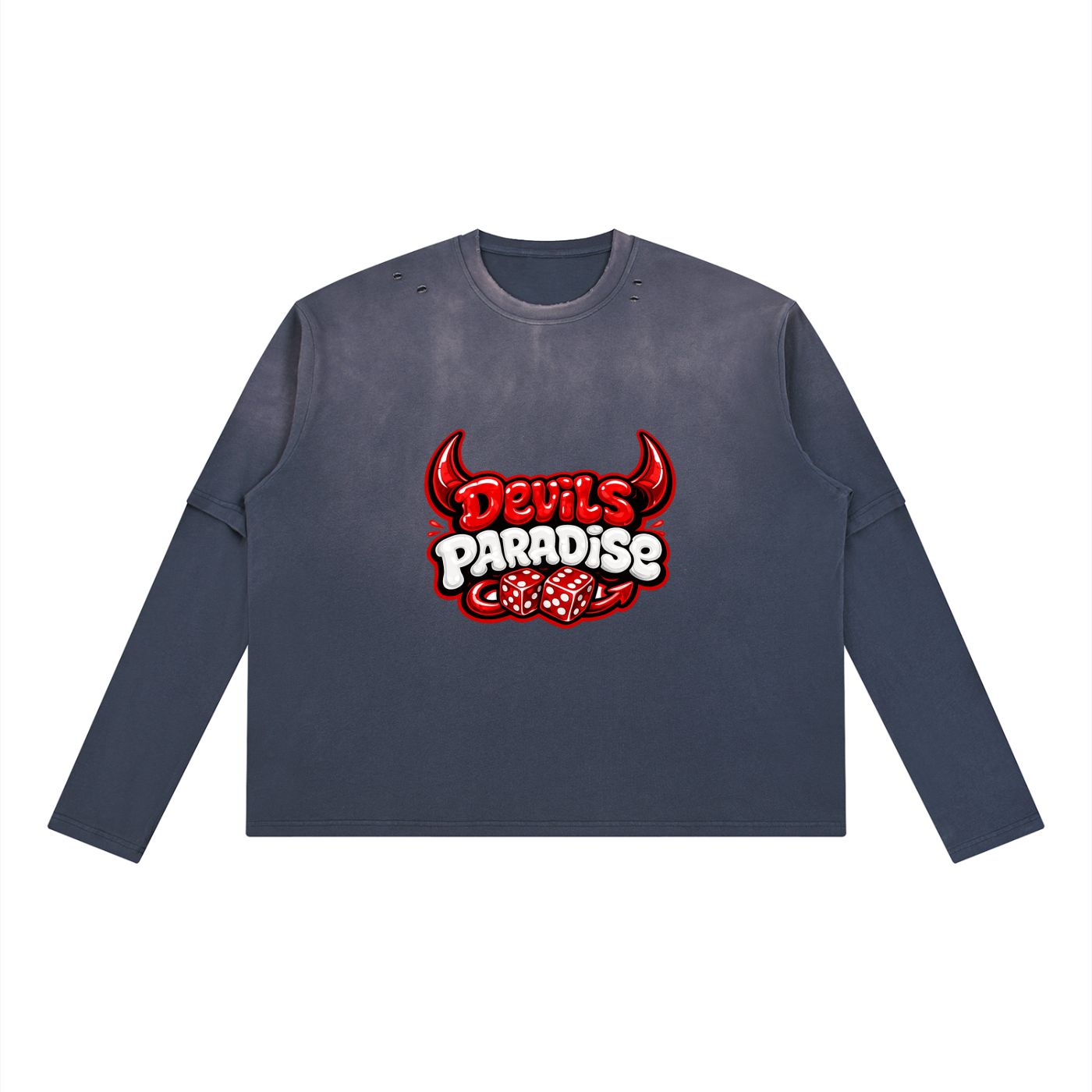 Unisex Vintage Wash Layered T-Shirt