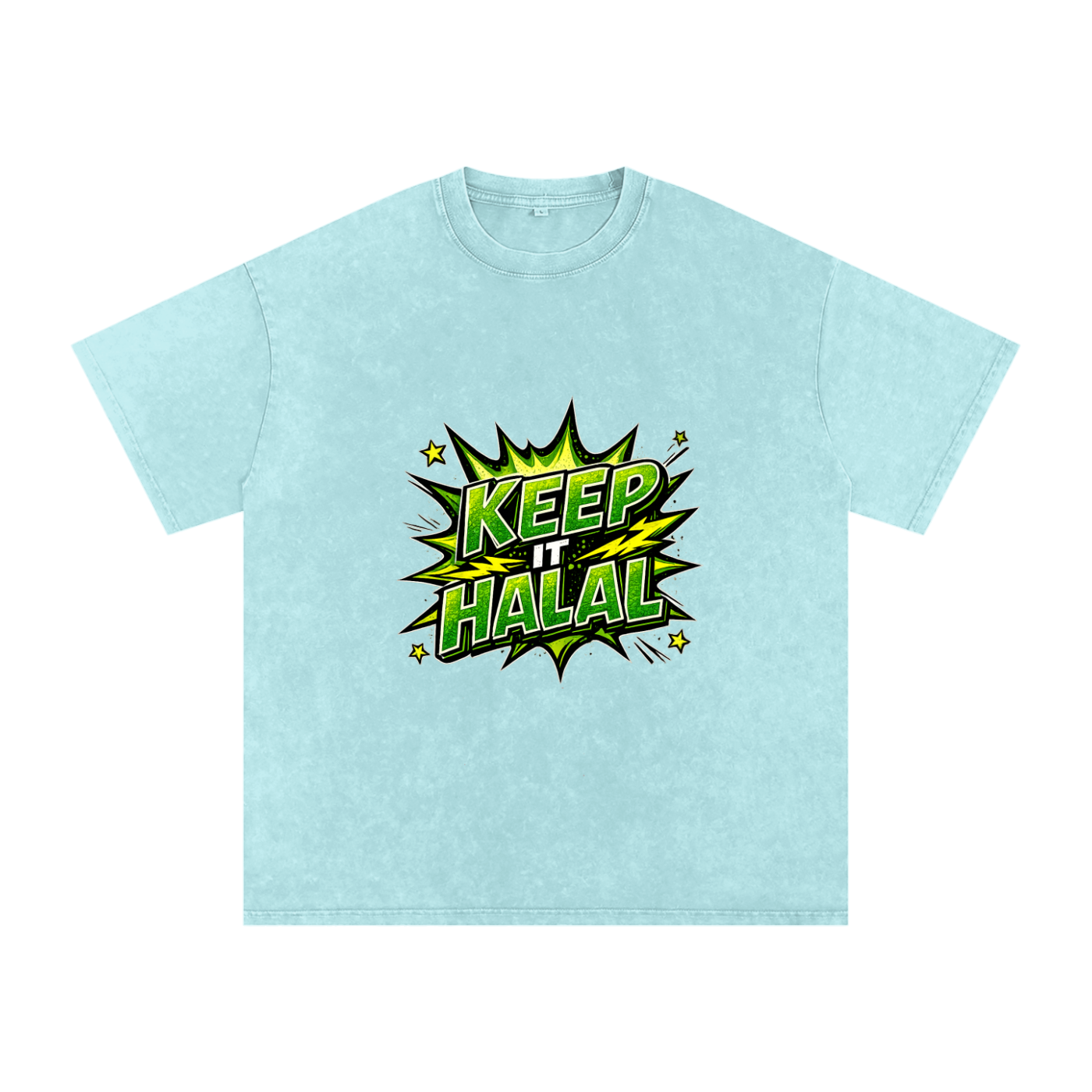 Snow Washed Oversized Cotton T-Shirt