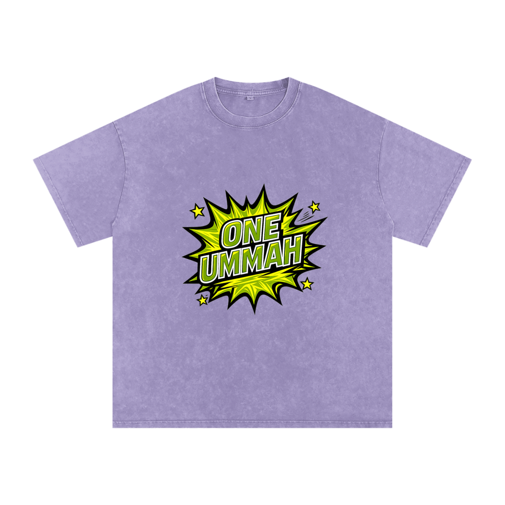 Snow Washed Oversized Cotton T-Shirt