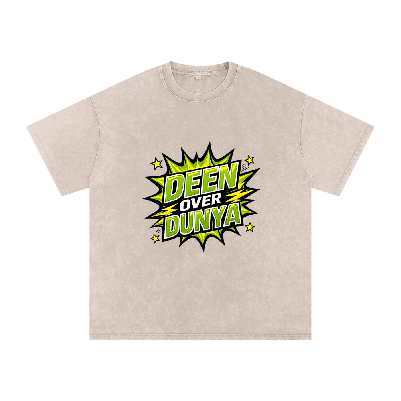 Snow Washed Oversized Cotton T-Shirt