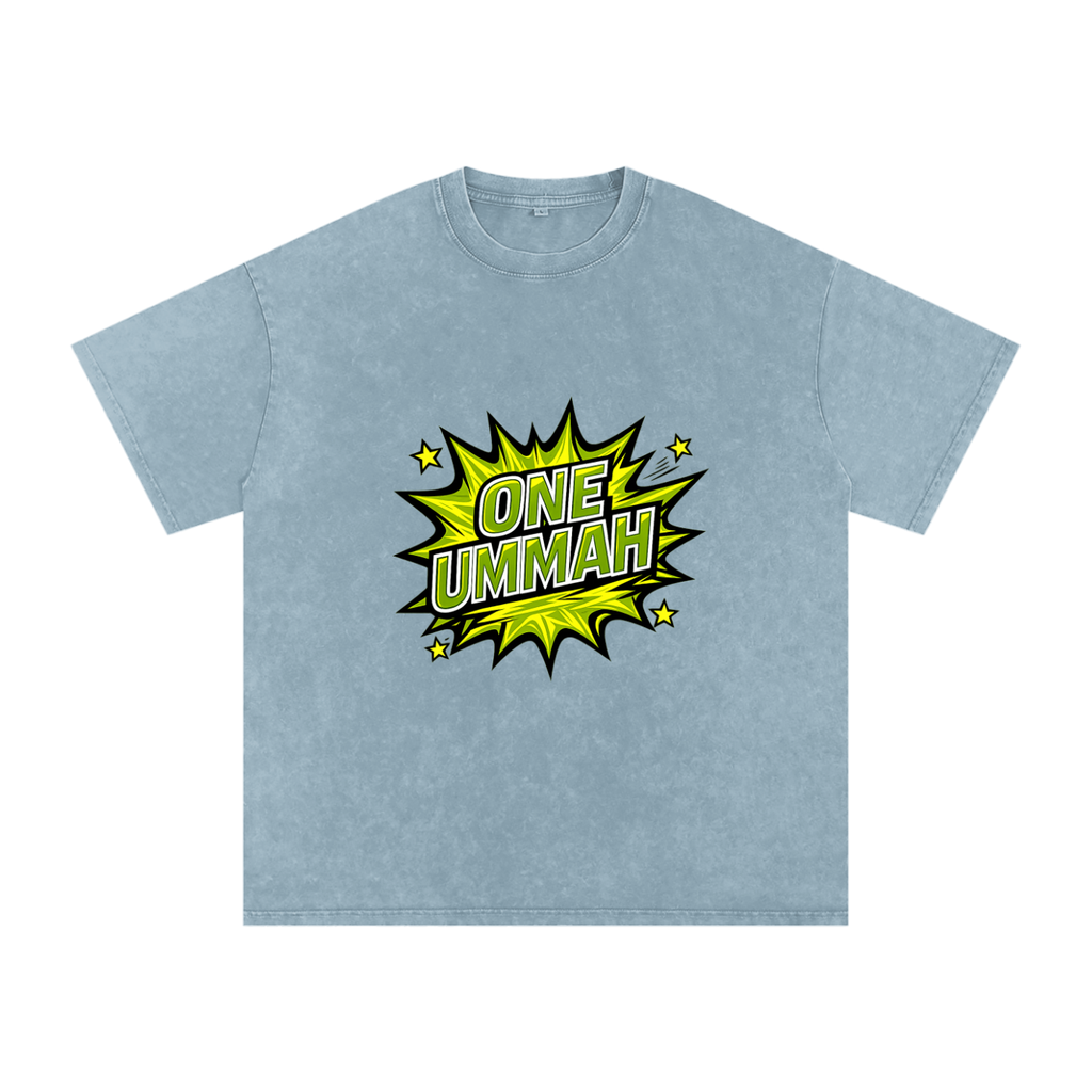 Snow Washed Oversized Cotton T-Shirt
