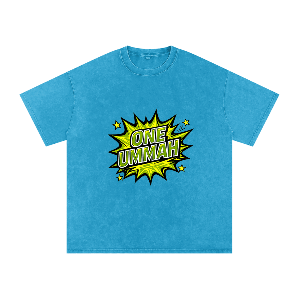 Snow Washed Oversized Cotton T-Shirt