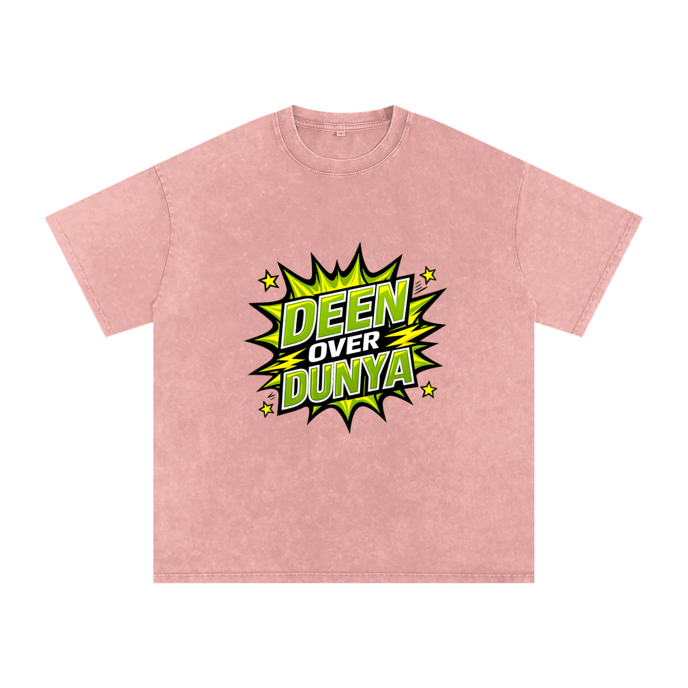Snow Washed Oversized Cotton T-Shirt
