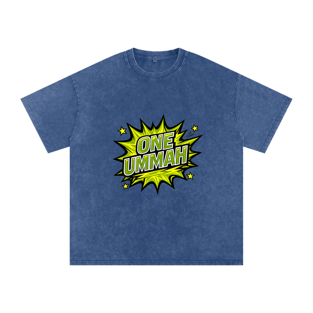 Snow Washed Oversized Cotton T-Shirt