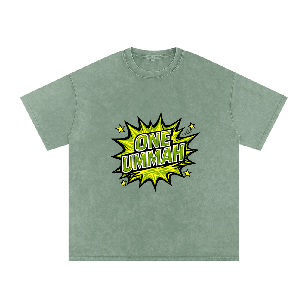 Snow Washed Oversized Cotton T-Shirt