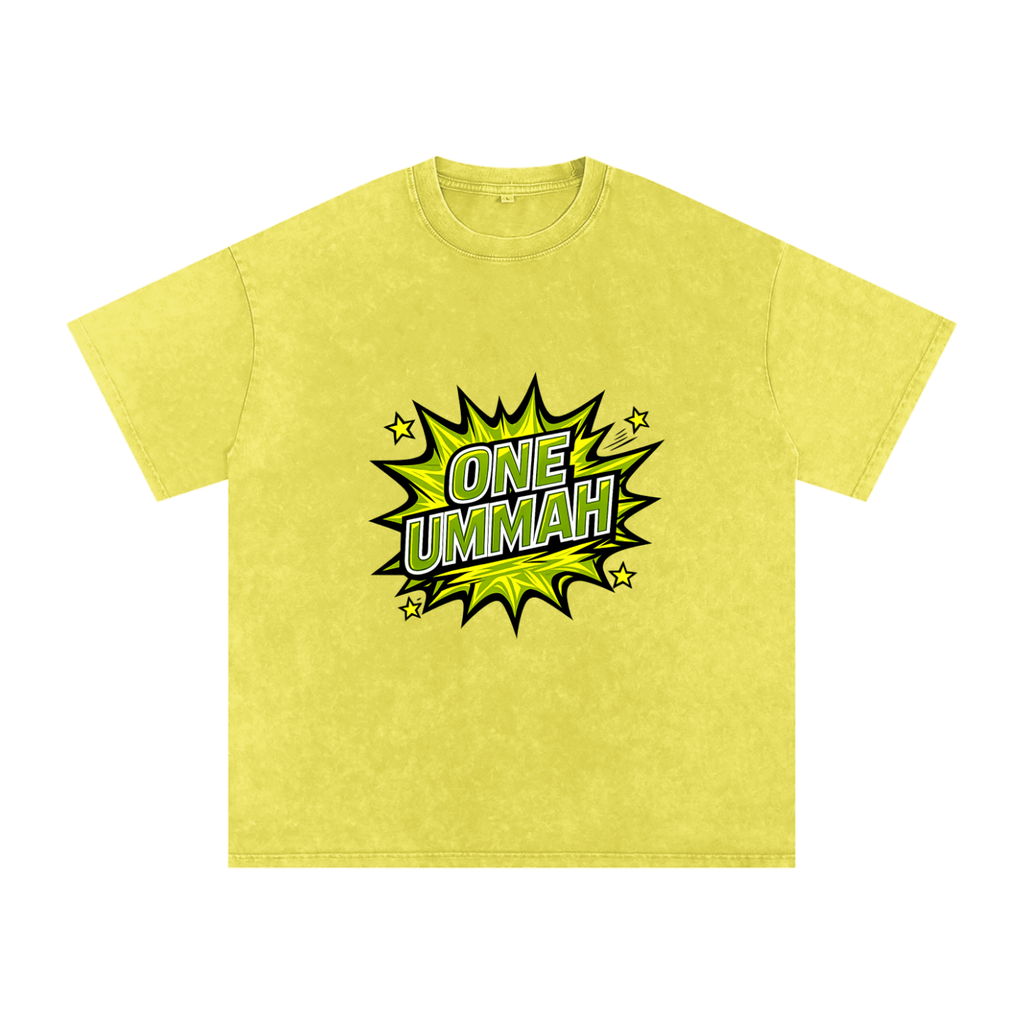 Snow Washed Oversized Cotton T-Shirt