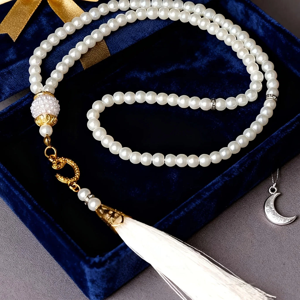 1PCS Islamic prayer bead, a Muslim party gift, a set of prayer beads for both men and women with a prayer mat, Islamic gift