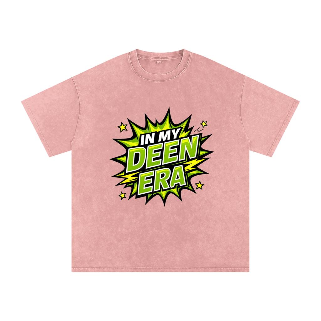 Snow Washed Oversized Cotton T-Shirt