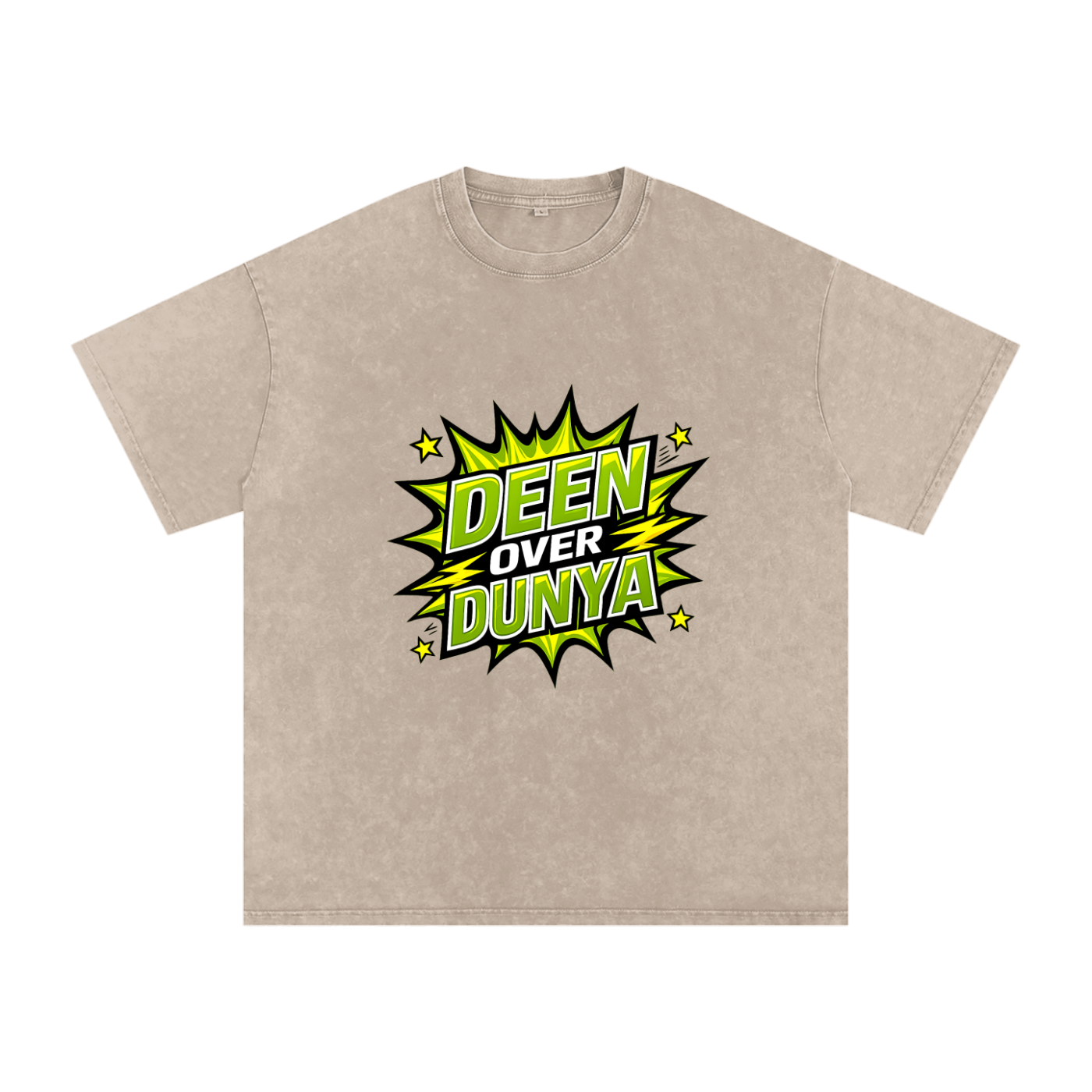 Snow Washed Oversized Cotton T-Shirt
